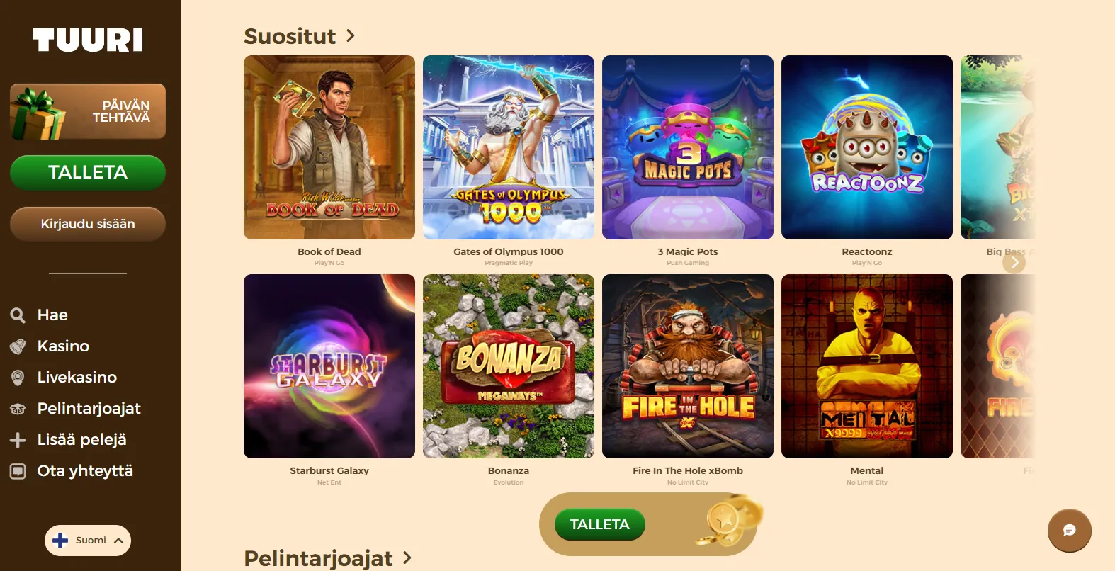 Asiakaspalvelu ja tukipalvelut Pay N Play kasinot